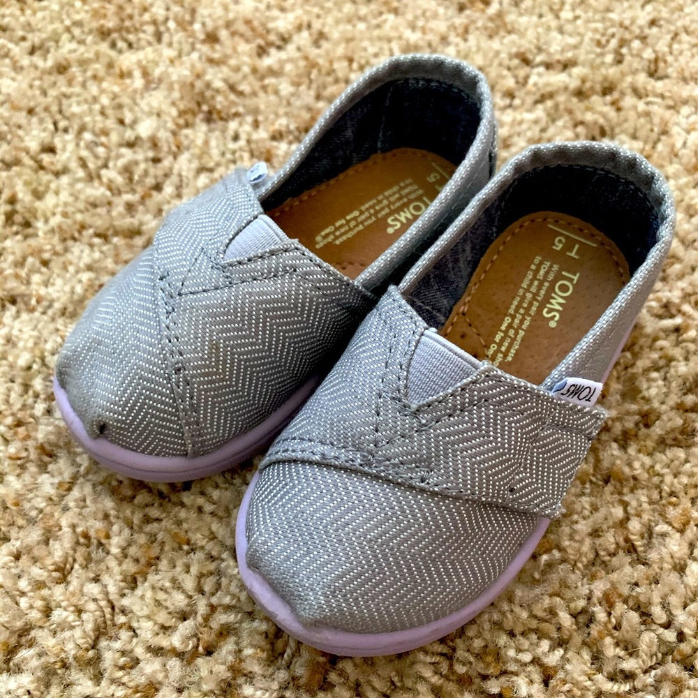 Worn twice toddler TOMS!